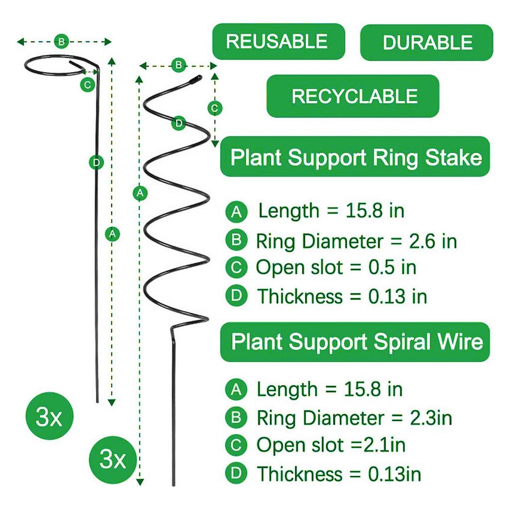 Climbing Plant Stakes Space Saving Racks Reusable Easy Install Tomato Twist Stakes for Indoor Fruits Vegetables Yard Flowers