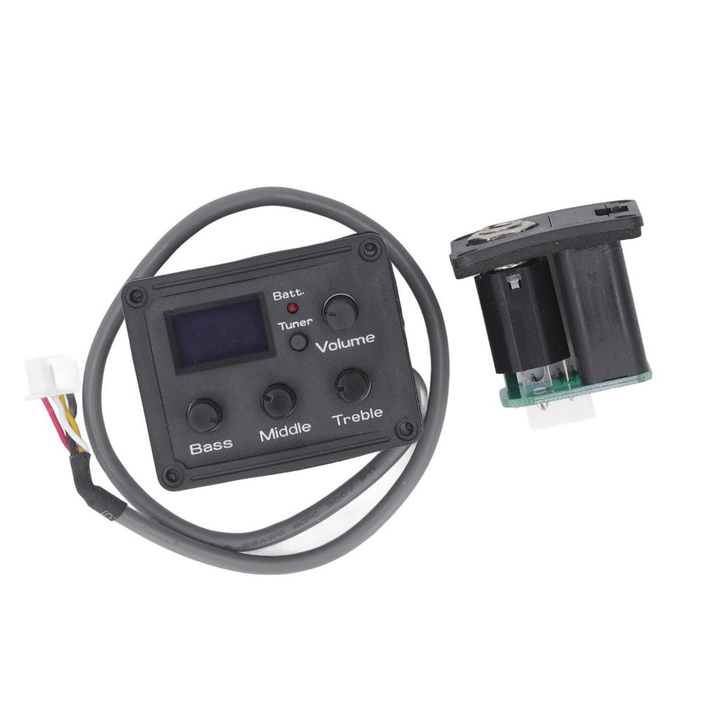 Ukulele Preamp Amplifier Equalizer LCD Screen 3 Band Ukelele Pickup Preamp Equalizer