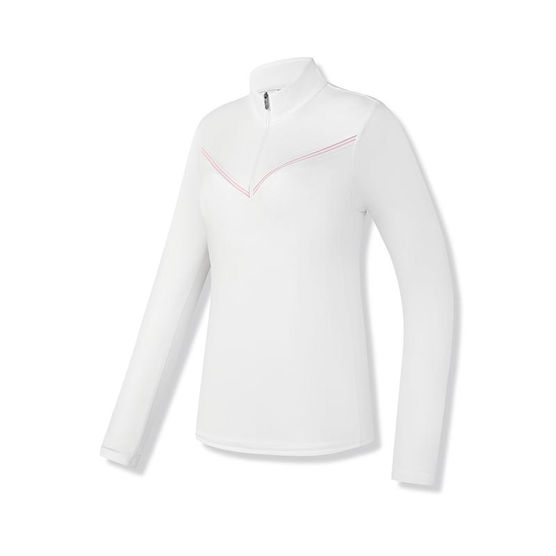 Fila Tennis Series Casual Solid Color Simple Basic Versatile Knit Long Sleeve Shirt Regular T-Shirt Women Tops A11W513213FWT