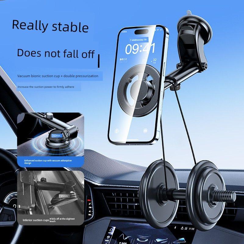 New Magnetic Car Mount Magsafe Foldable Phone Holder with 360-Degree Rotation for Dashboard Navigation with Strong Magnetism
