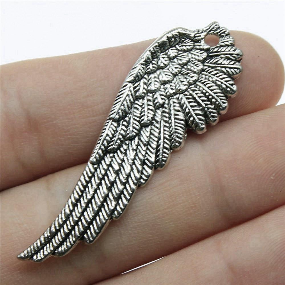 

Подвески в виде крыльев, мужские украшения, милые украшения оптом A26-5pcs-50x17mm