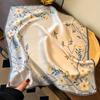 Spring Fashion Jasmine Silk Scarf Women's Versatile Elegant High-end Mulberry Silk Scarf 11 Plain Crepe Satin Small Square Scarf