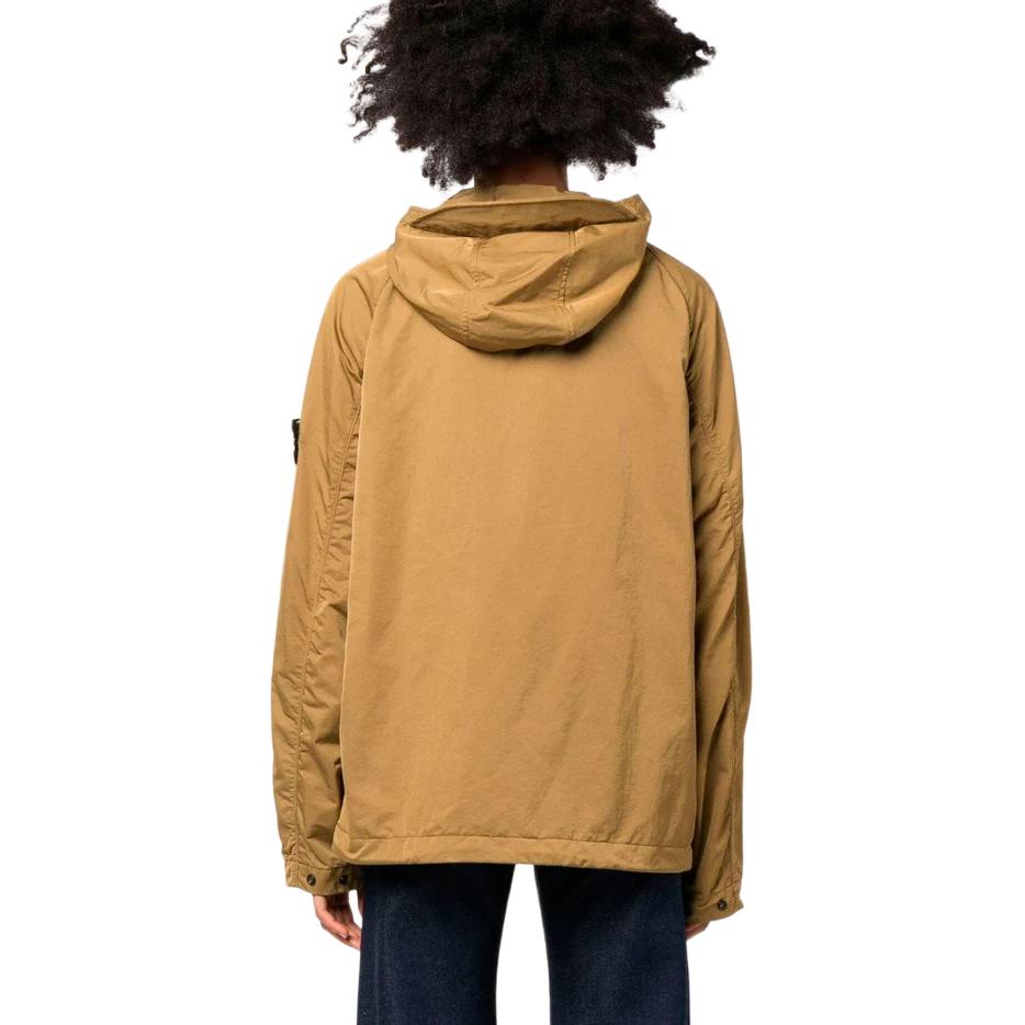 Stone Island Ss23 Solid Color Label Zip Hooded Jacket Men Jacket Bark-Yellow 781540130-V0098