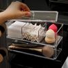 Transparent Cotton Pad and Makeup Storage Box with Lid