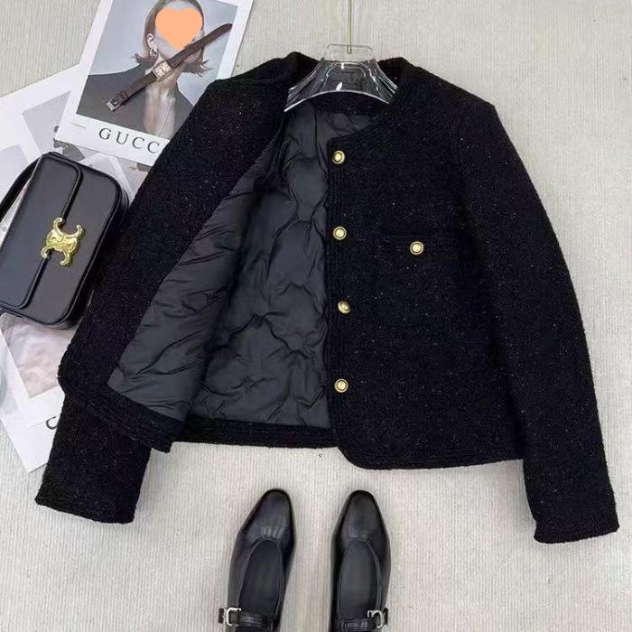 

Women s Autumn/Winter Warm Short Jacket - Thickened Design, Korean Style XL