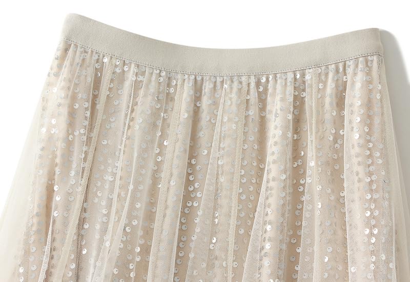 JINJUDUO Pleated Tulle Perfect for and This long skirt features a flowy flared midi skirt with an elastic This stylish skirt is perfect for a