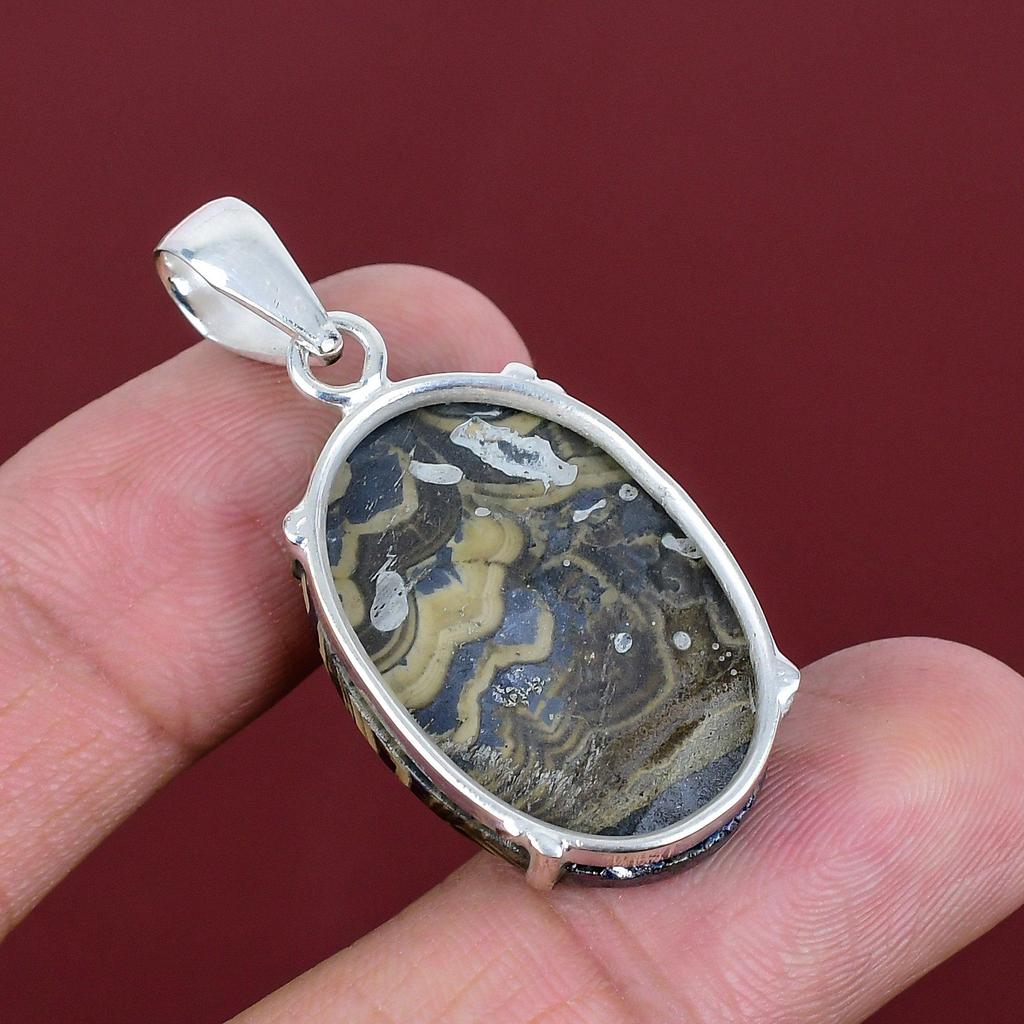 Schalenblende Pendant Handmade Gemstone Pendant 925 Sterling Silver Pendant Schalenblende Dainty Jewelry Brand New Pendant Anniversary Gifts