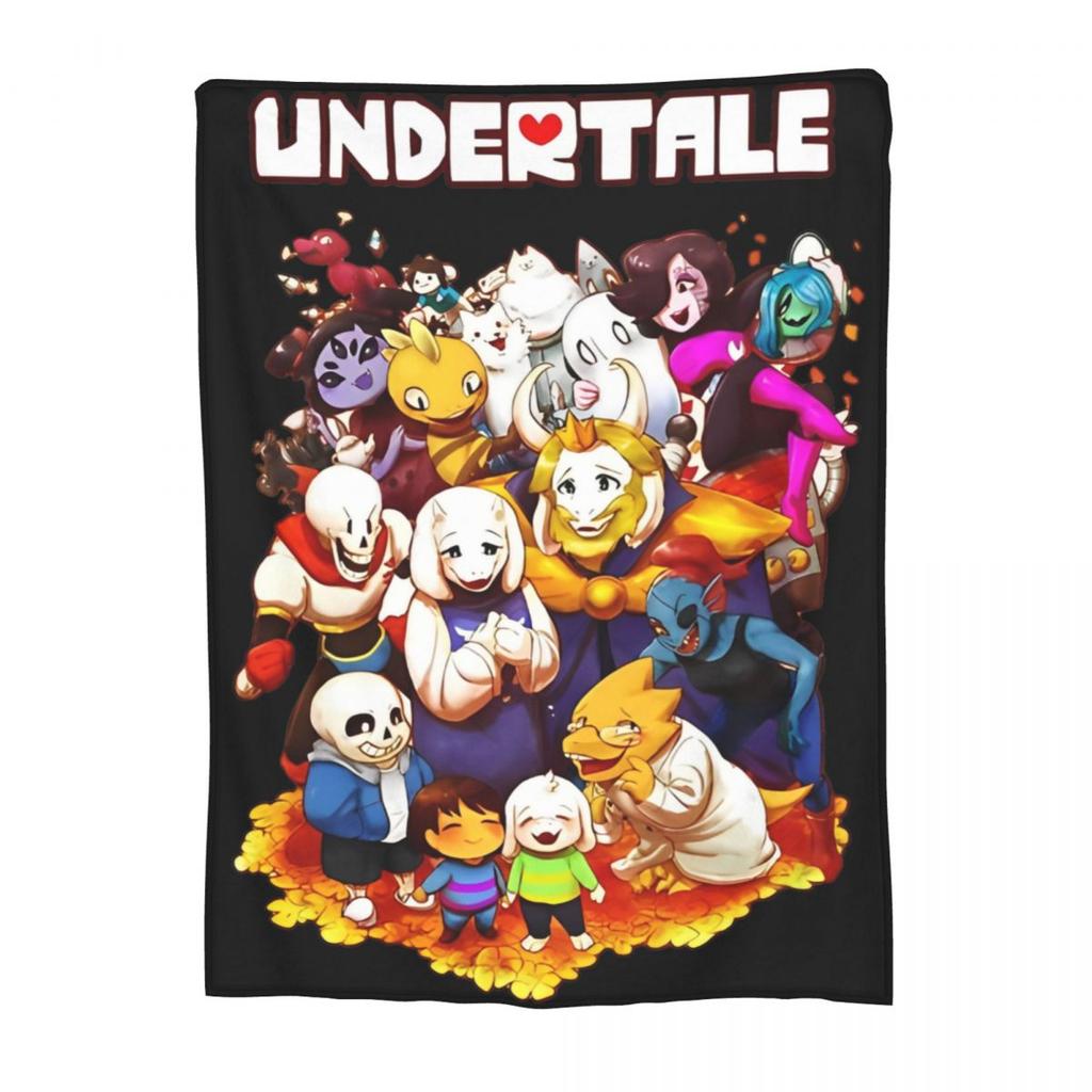 Undertale Skull Sans Video Game Blanket Ultra Soft Funny Design Throw Blankets for Couch Multi-size Quilt