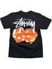 ZBRUSU NOVÉ STUSSY DICED OUT TRIČKO ČERNÉ - MALÉ NWT Unisex Tričko