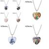 Stunning Heart-shaped Bts Necklace With Colorful Gemstones For Fashion Enthusiasts