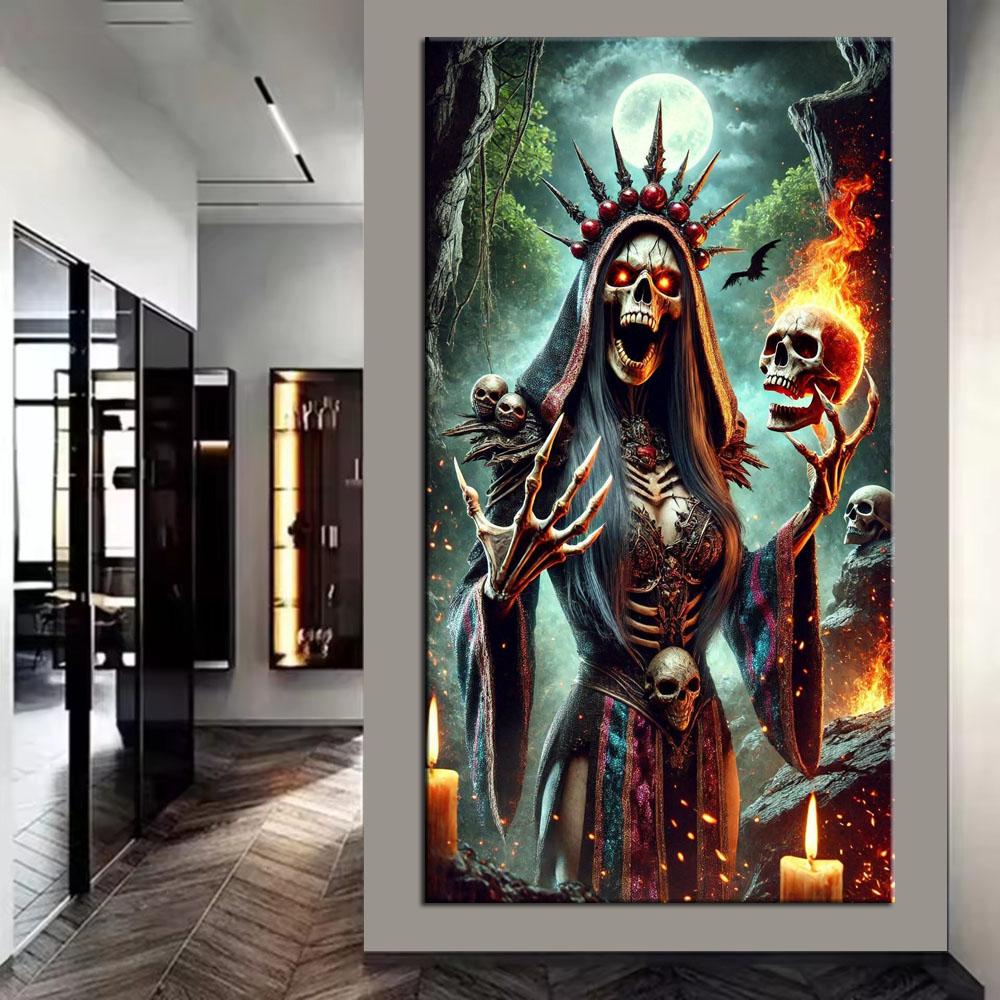 Fantasy Death's Skull Picture DIY Diamond Painting Cross Stitch Full Drills Diamond Mosaic New Collection Home Decor