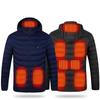 Men's Dual-Control USB Heated Cotton Coat with Nine-Zone Electric Heating