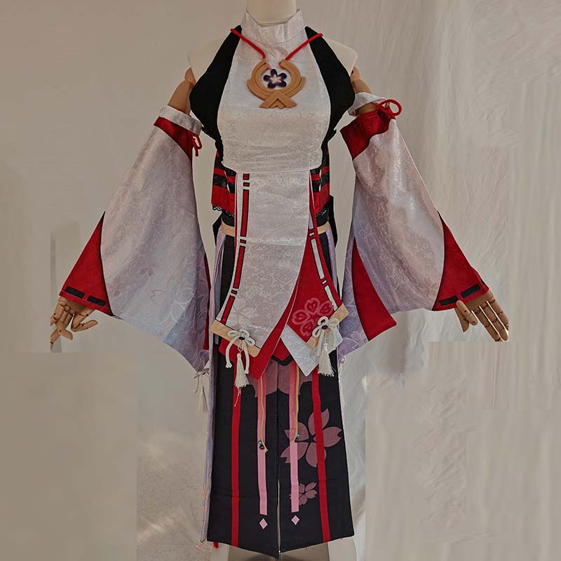 Yae Miko Celá súprava Guuji Yae Cosplay Kostým Parochňa Zarábajúca Pokrývka hlavy Uši Chvost Pre Comic Con