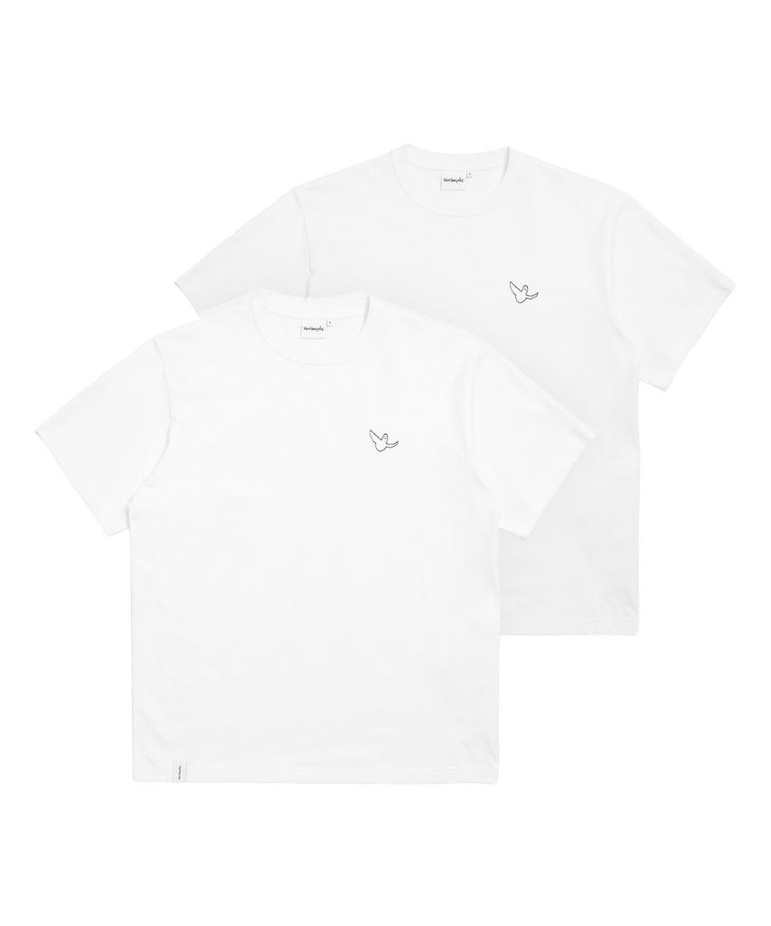 MARK GONZALES Angel Cool Cotton 2-Pack Short Sleeve T-Shirt - White