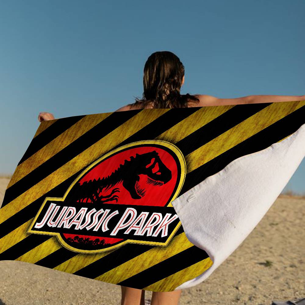 Dinosaur Cartoon Jurassic Park Microfiber Printed Beach Towel Mountain Climbing Yoga Beach Swimming Running Absorbent Soft Towel