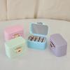 Portable Mini Jewelry Storage Box With Mirror Home Travel Earrings Necklace Storage Case For Women Ring Organizer Display Case