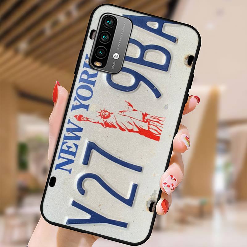 Luxury New York Plate Number Phone Case For Xiaomi9 10 11PRO LITE Redmi NOTE7 8 9 10A PRO K40 Poco3 Shell