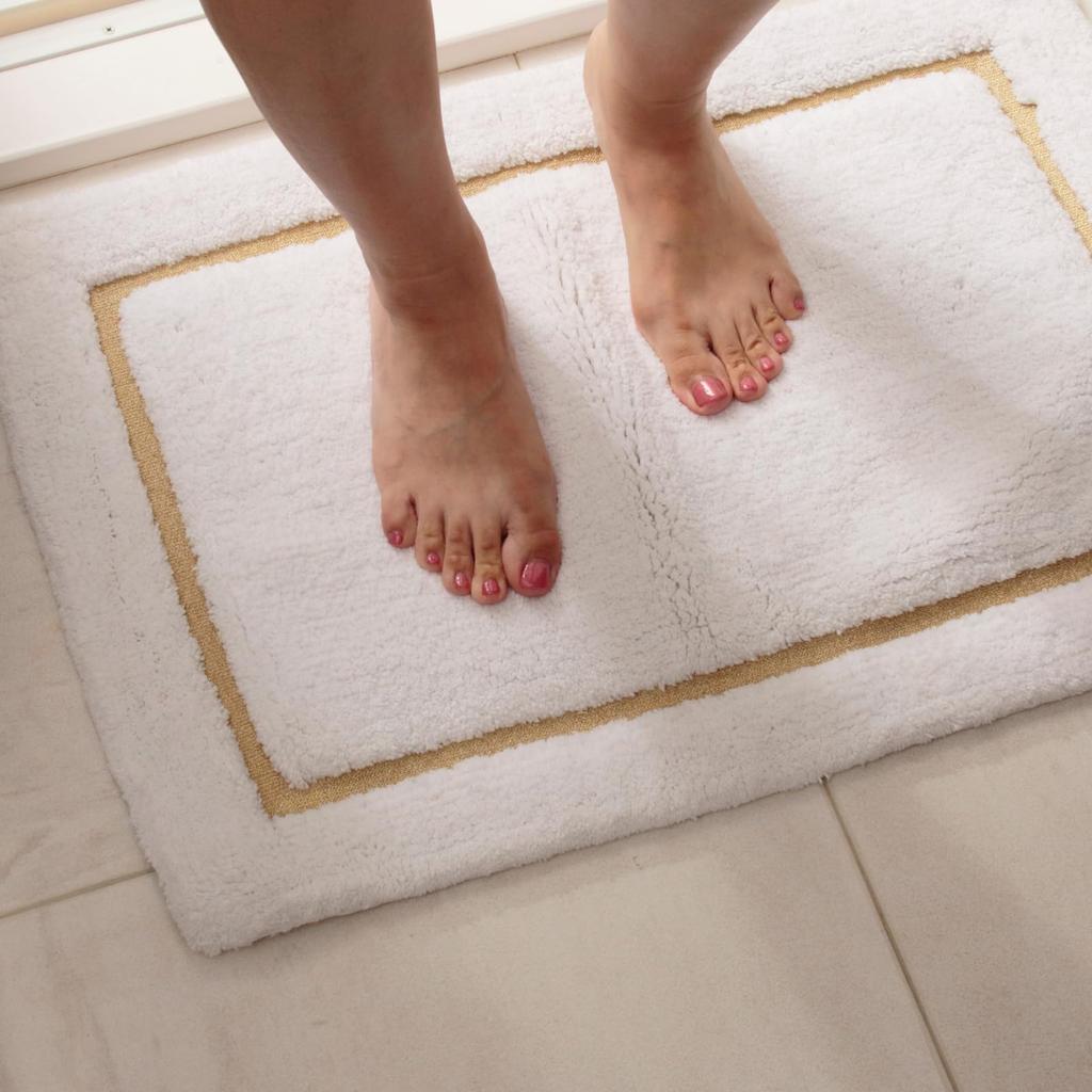 DaiDo Feng Shui Entrance Natural Cotton Mat, (50x80cm Rectangle, White)