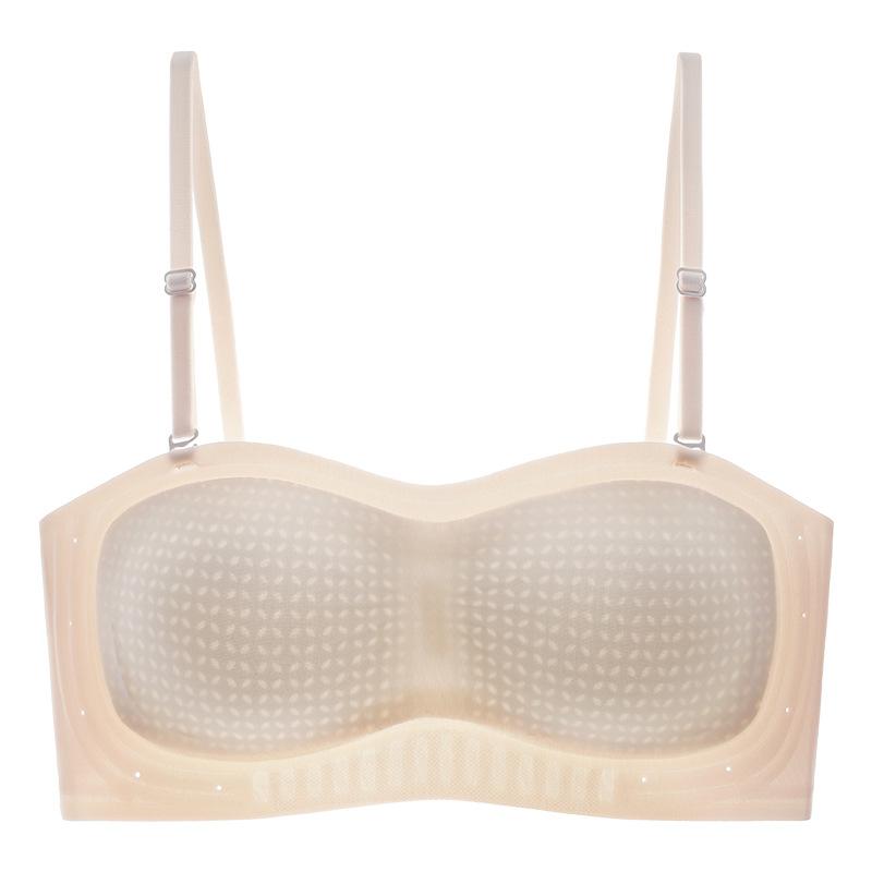 Summer Light and Breathable Tube Top, No Shoulder Strap, Non-slip Jelly Strip, No Steel Ring, Light Chest Support