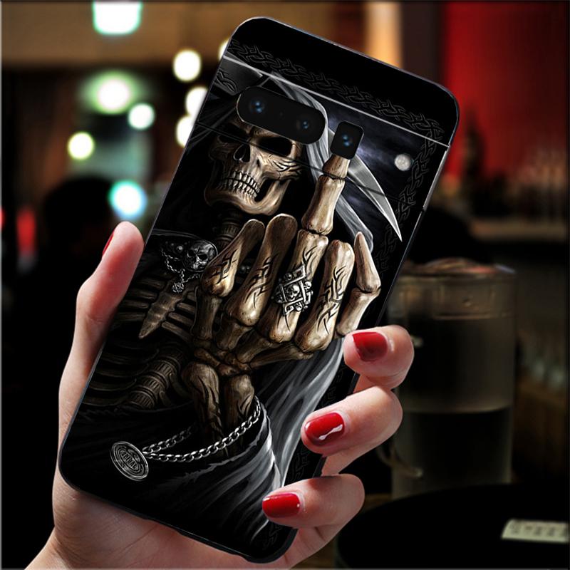 Handyhülle Für Google Pixel 10 9 Pro XL 9A 8 7 6 Pro Pixel 8A 7A 6A Pixel 8 7 6 5 Sensenmann Totenkopf Skelett