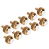 10pcs Watch Crown Spare Parts Noctilucence Stainless Steel Watch Head Replacement Accessories Gold 4.0mm