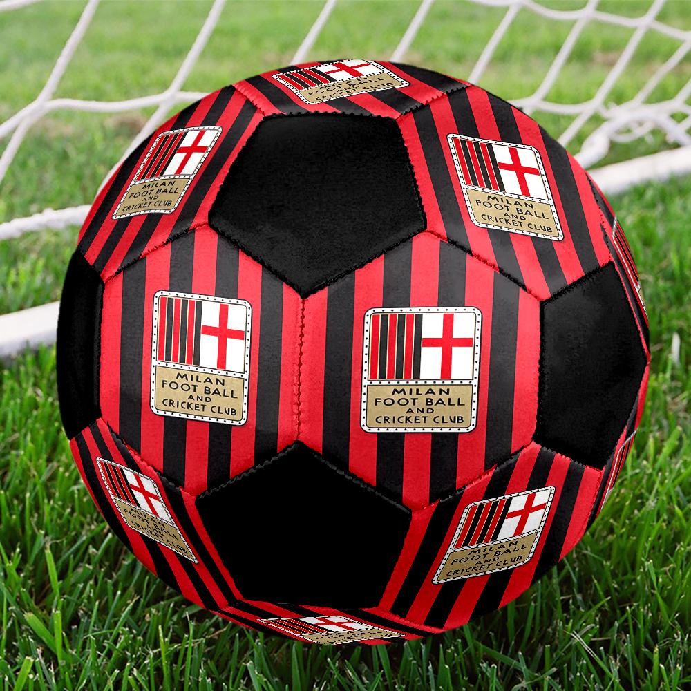 Pallone Calcio a 5 AC Milan Colorato Cucito a Macchina PVC Misura 5 Allenamento di Squadra Pronto per la Competizione Resistente Alto Rimbalzo Fantastico Regalo Sportivo