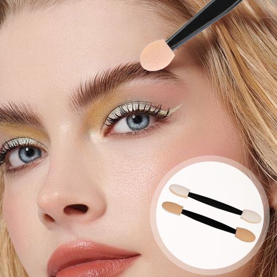 30/50/100/150/200Pcs Disposable Eyeshadow Brush Dual Side Sponge Applicator Portable Travel Women Double Head Eye Makeup Tools