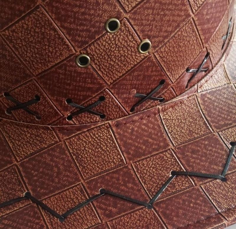 3 diversi nuovi cappelli da cowboy western in pelle vintage per uomo e donna cappelli da cowboy western a tesa larga (58-60cm).