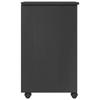Rolling Cabinet Gray 34 x 39 x 65.5 cm Solid Pine Wood