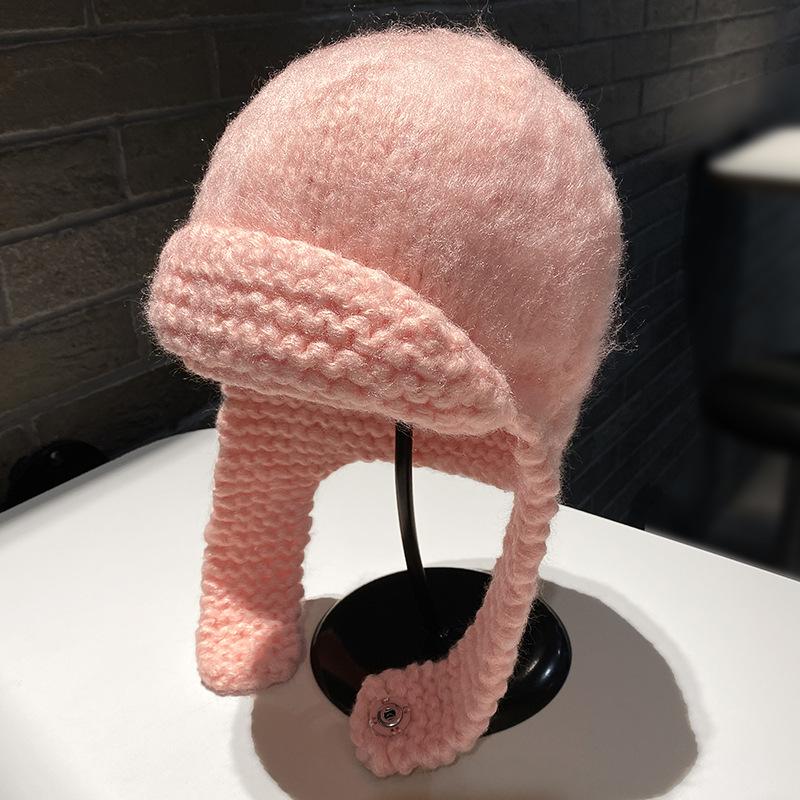 

Dimanaf Женская шапка Толстая вязаная шапка Однотонная Модная Женская Теплая Зимняя Осенняя Новинка 2026 One Size