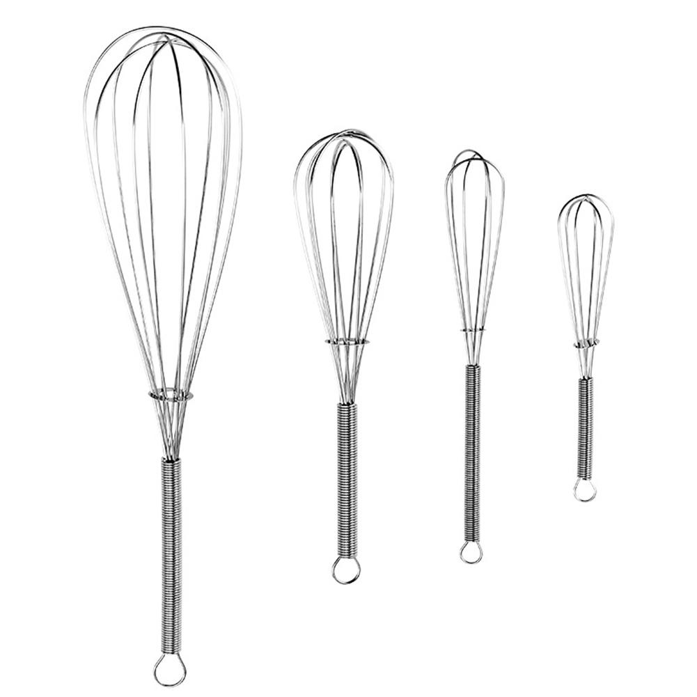 Balloon Wire Whisk Stainless Steel Manual Kitchen Whisk Egg Beater for Mixing Whisking Beating Stirring