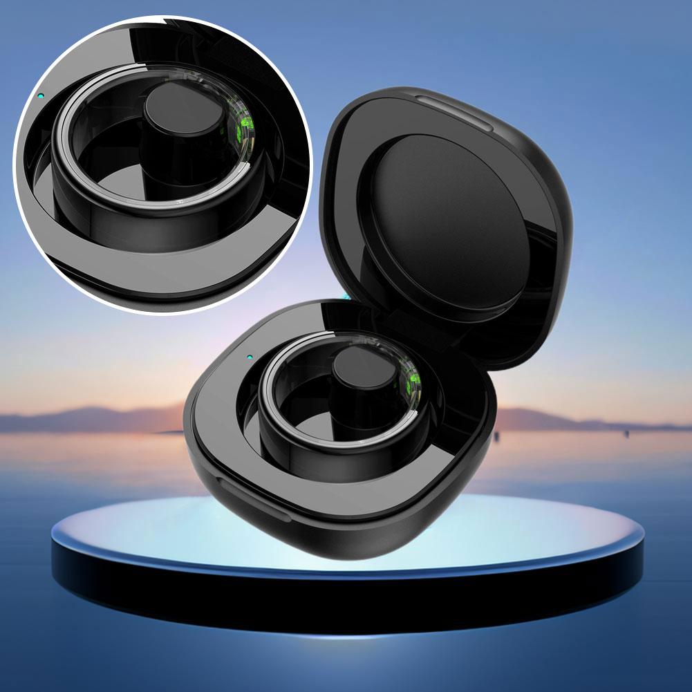 Portable Charging Case 200mah Charger Case with Charging Cable Smart Ring Charging Compartment For R02 Smart Ring Compartment