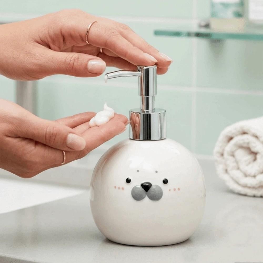 350ML Ceramic Hand Sanitizer Bottle Pump Style Seal Head Lotion Dispenser  Kitchen