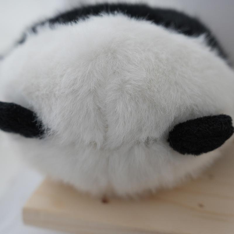Charming Fluffy Panda Keyring Cute Animal Plush Doll With Pp Cotton Filling