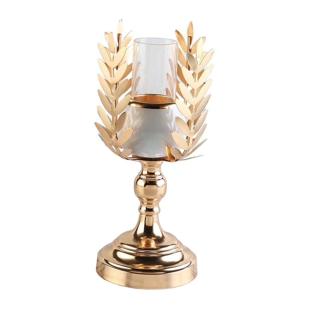 Candle Holder Gold Ornament for Dinner Wedding Desktop Anniversary Decoration