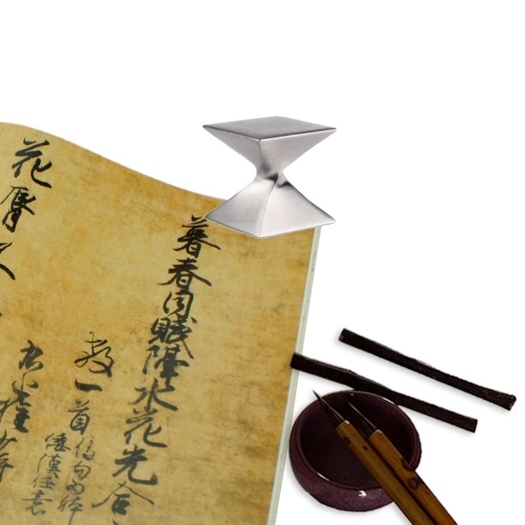 ArtsOnDesk Modern Art Paperweight Stainless Steel with Satin Patent Perfect as a Calligraphy Gift or ST206B, Finish, Pending, Figurine.