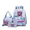 Neuer K-Pop Hexenjäger Aufdruck Schüler Schultasche Rucksack Umhänge Federmäppchen Dreiteiliges Set