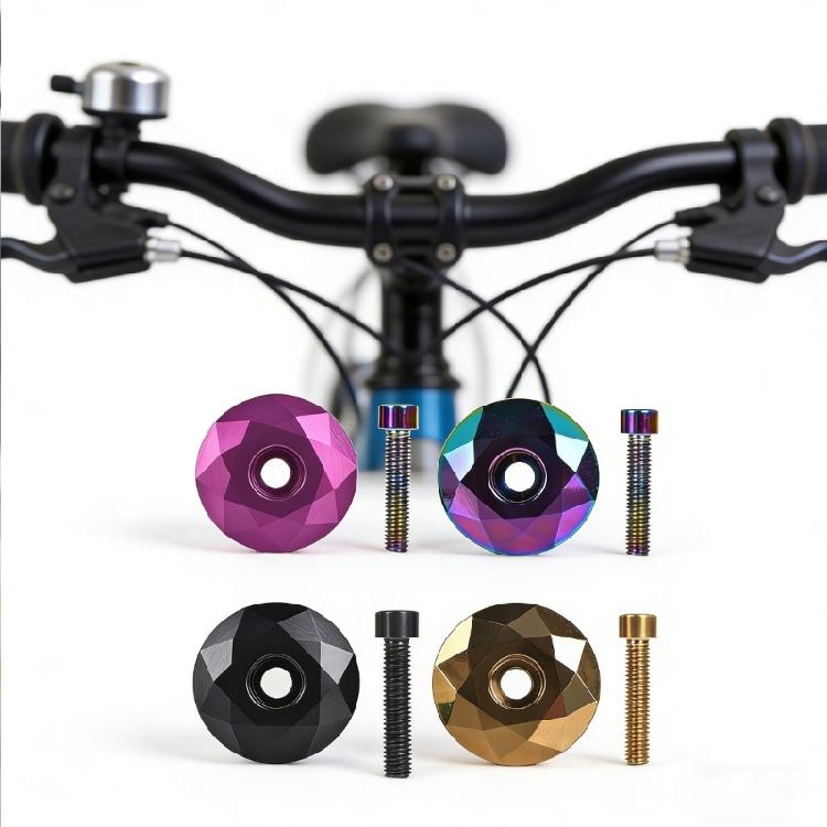 Aluminum Alloys Cycling Headset Cover Bicycles Headset Top Carbon Fiber Cap Bike Stem Top Cover Cycling Accessories
