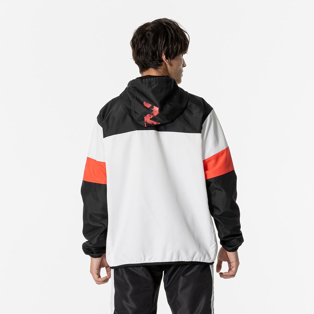 Training Wear Windbreaker Size 32JEB220 N-XT Jacket, Water-Repellent Jersey, Unisex, Adult, Black/White, Small,