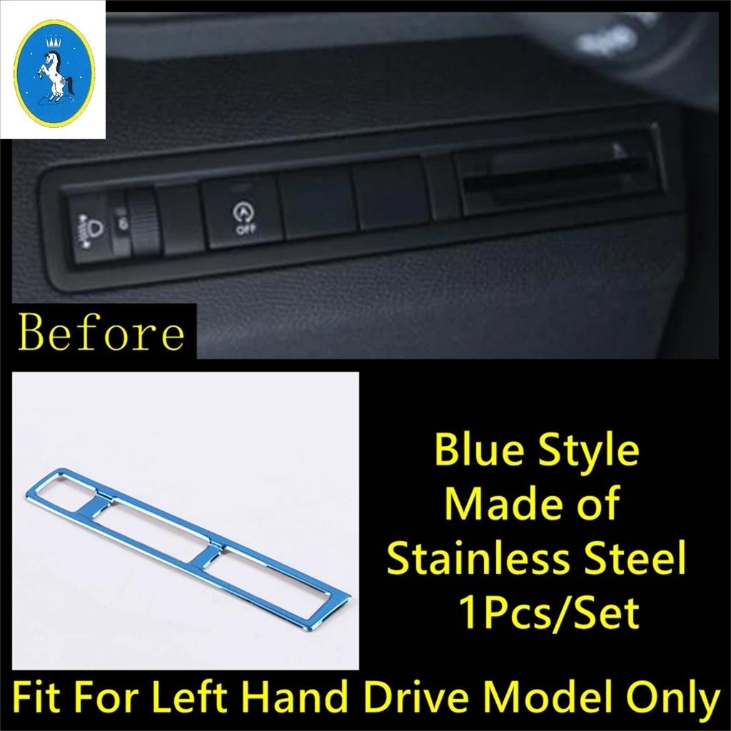 Head Lights Lamps Switch Control Button Panel Cover Trim For Peugeot 3008 5008 GT 2017 -  Carbon Fiber Interior Accessories