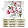 Christmas Snowman Flannel Blanket Winter  Soft Warm Throw Blanket for Children Couch Chair Novelty Bedspread Sofa Bed Cover