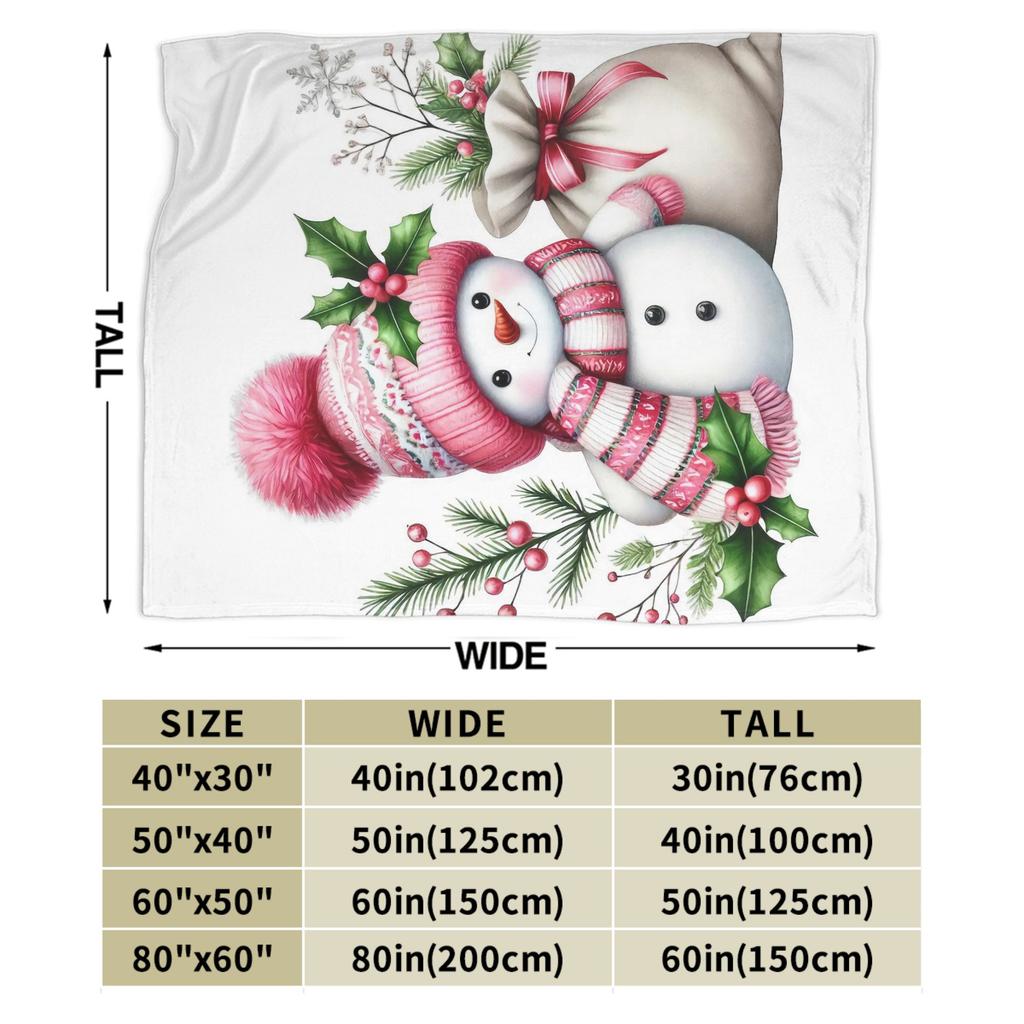 Christmas Snowman Flannel Blanket Winter Soft Warm Throw Blanket for Children Couch Chair Novelty Bedspread Sofa Bed Cover