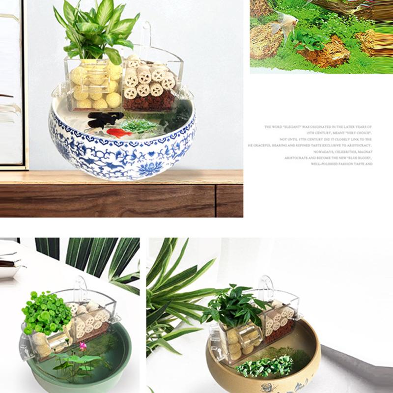 3-in-1 External Filter Box Silent Waterfall Circulating Trickle Box Water Purifier Aquarium Fish