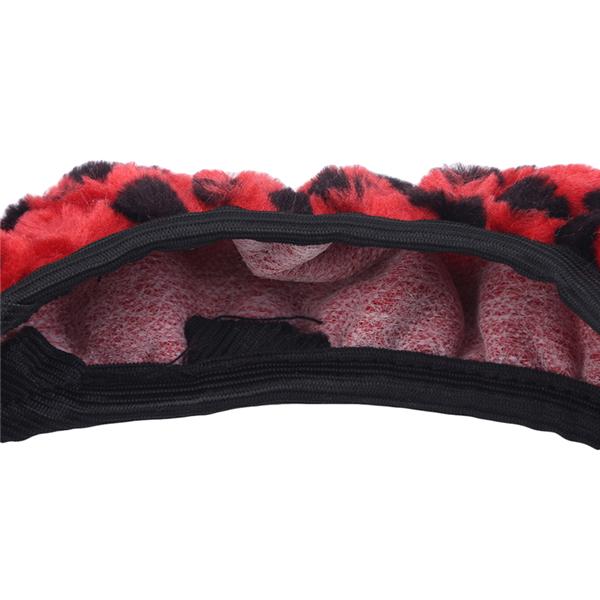 Pluszowy nadruk Leopard Print Pokrywa kierownicy Elastyczne antypoślizgowe materiały samochodowe
