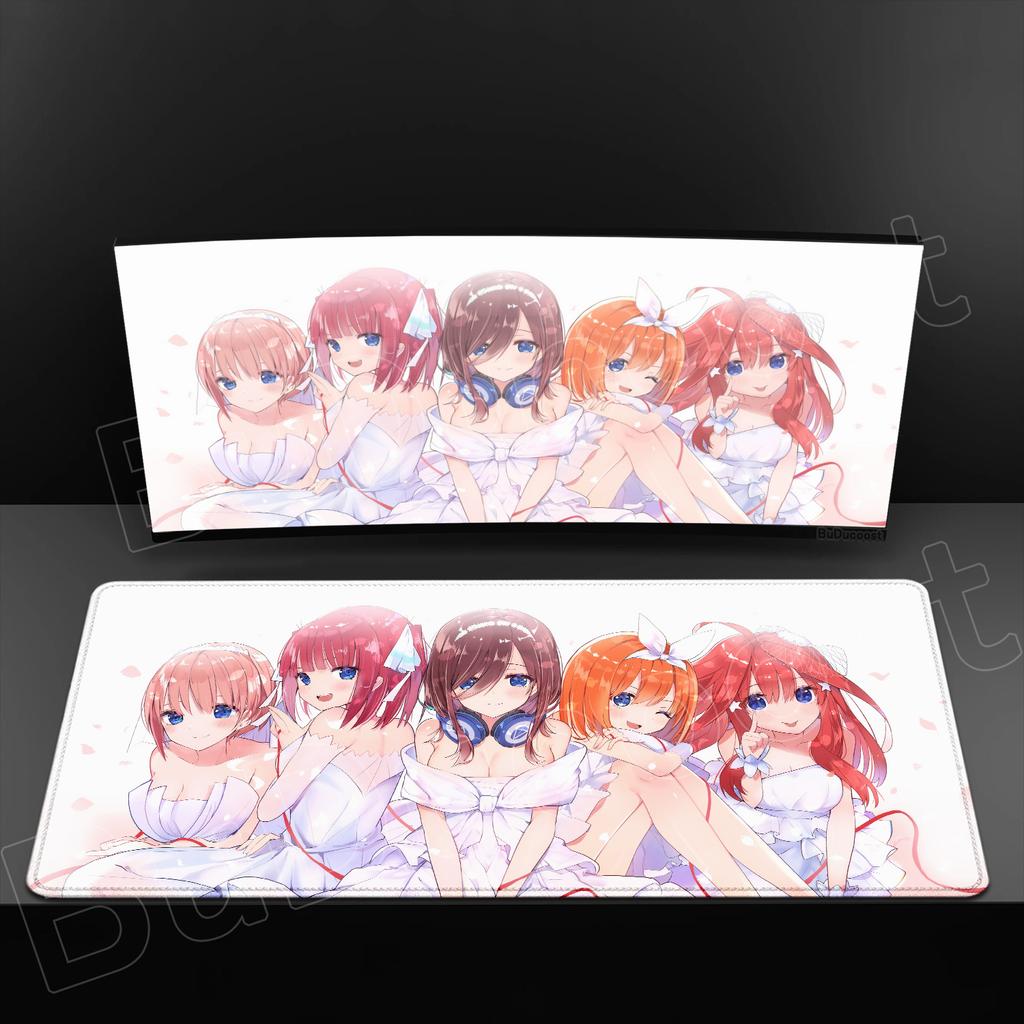 Hd Printing Quintessentials Quintuplets Mouse Pad Computer Gamer Locking Edge NonSlip Mouse Pad Anime Girl Keyboard Pc Desk Pad