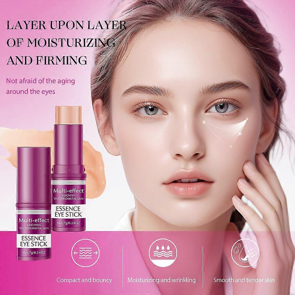 Multi-Effect Essence Eye Stick 7g, Hydrating Firming Wrinkle Core Balm Stick, Brightening Periorbital Skin Care, Moisturizing & Lifting for Eye Area, 