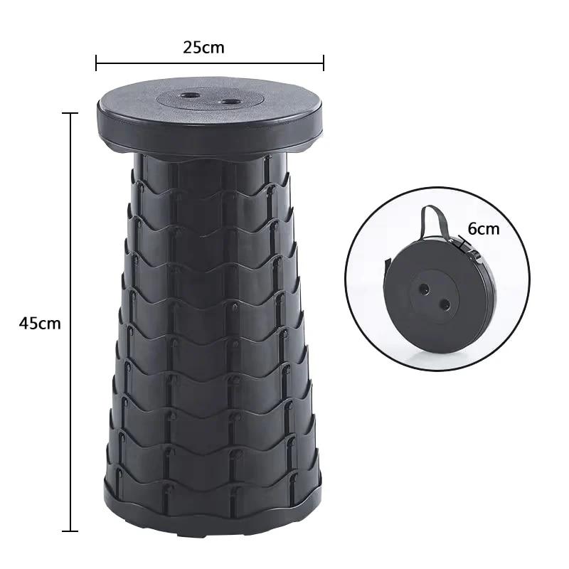 Portable Round Folding Chair Accordion Chair Height Adjustment Simple Tool Elephant Swing Playground Queue Chair