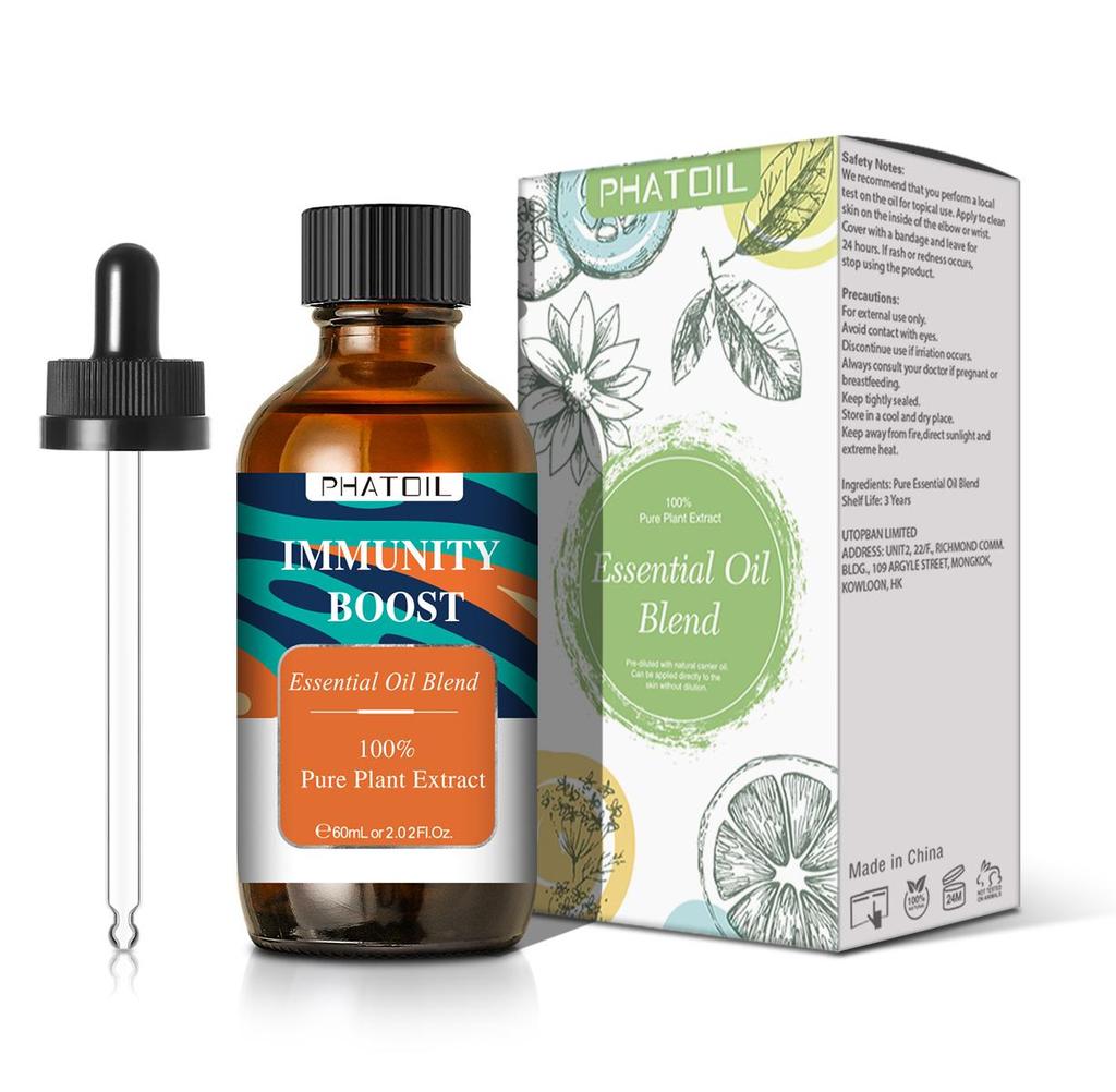 PHATOIL 60ML Essential Oil Blend for Anxiety Ease Sleep Easy Mosquito Repellent Pure Essential Oils and Carrier Oil for Slimming Hair Growth