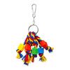 3pcs Cotton Rope Bird Chewing Toy Plastic Beads Bite String Toy For Medium Parrots