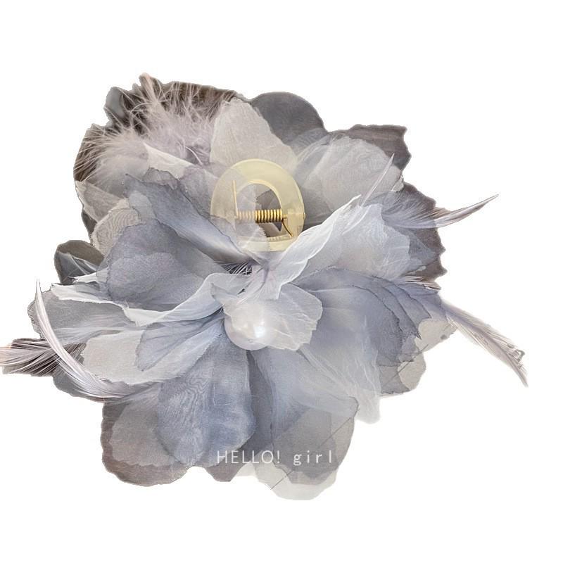 Enchanting Lily Flower Hair Clip: Elegant Shark Clip for Updos